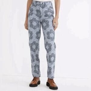Madewell Size 26 The Perfect Vintage Baggy Straight Jean Quilted Floral NG259